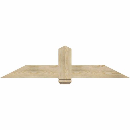 Ekena Millwork Eugene Rough Sawn Timber Gable Bracket, Douglas Fir, 60"W x 15"H x 2"D x 6"F, 6/12 Pitch GBW060X15X0206EUG00RDF